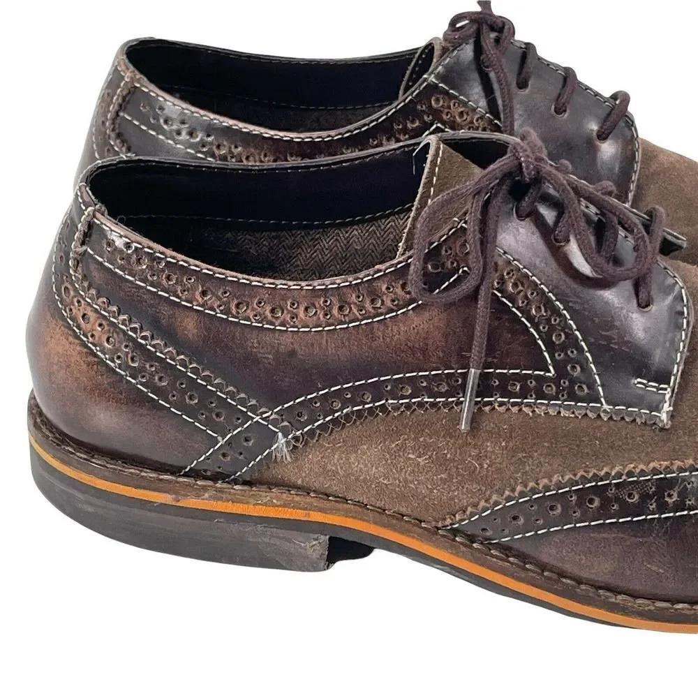 Lotus Wingtip Shoes Brown Mens US 9 UK 8 Leather Oxford Lace Up Dress Shoes